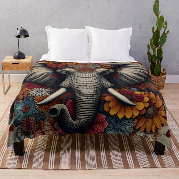 Item preview, Elephant in the sea of flowers designed and sold by Wallisart.