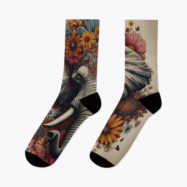 Item preview, Elephant in the sea of flowers designed and sold by Wallisart.