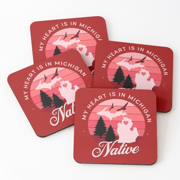 Item preview, My Heart is in Michigan, Native (pinks) designed and sold by StonegateArt.