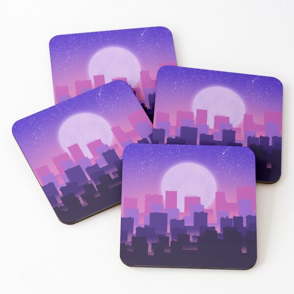 Item preview, City skyline with moon and stars designed and sold by Moonance.