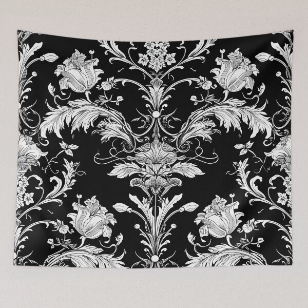 Item preview, gothic floral tapestry print designed and sold by dcrc.