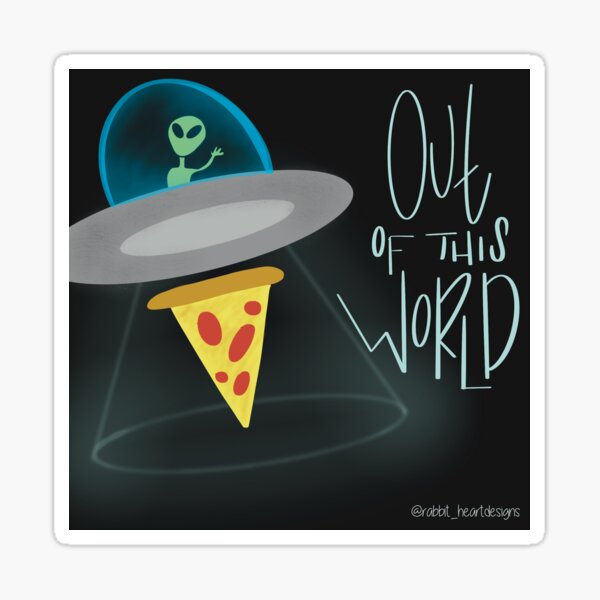 Item preview, Out of This World Alien Pizza designed and sold by RabbitHeartArt.