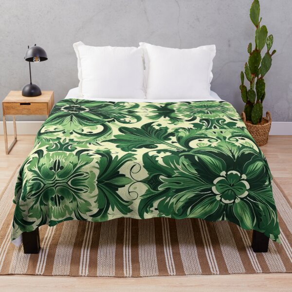 Item preview, Green Portuguese Pattern - Retro Style designed and sold by HausKatz.