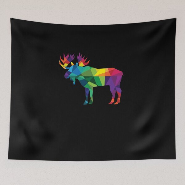 Artikelvorschau, Elch buntes Low-Poly-Kunst-JAGD-Thema – Geschenk für Jäger entworfen und verkauft von taaddison50.