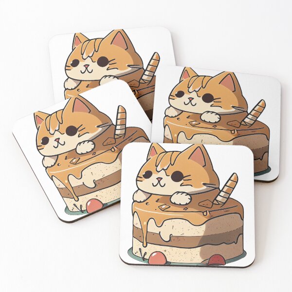 Item preview, Cute Toffee Ginger Cat Cake designed and sold by LilyWhiteSu.