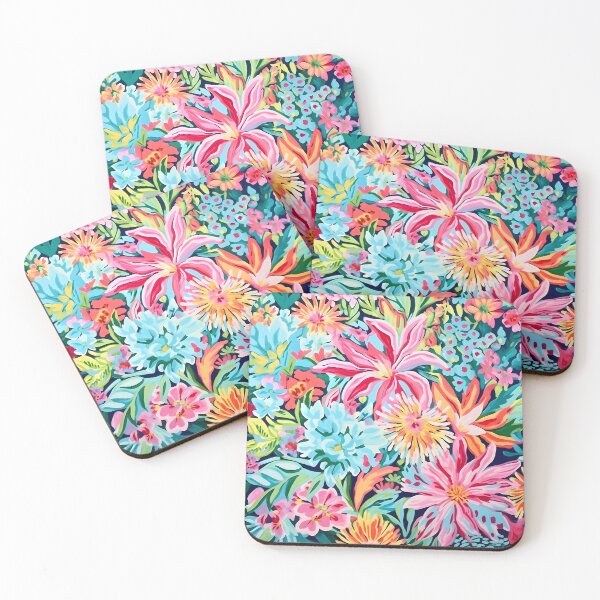Item preview, Vibrant colorful tropical pattern print designed and sold by dcrc.
