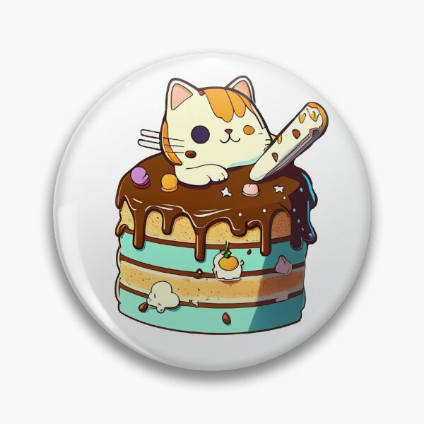 Item preview, Cute Nutty Cat Cake designed and sold by LilyWhiteSu.