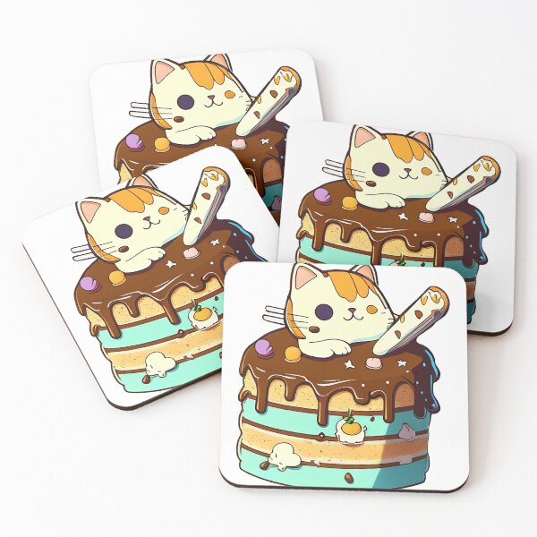 Item preview, Cute Nutty Cat Cake designed and sold by LilyWhiteSu.