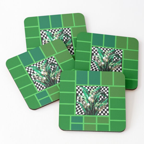 Item preview, Taurus Waterlilly Abstract Flower Power Mosaic Tile Colorblock designed and sold by CMWorkshop.