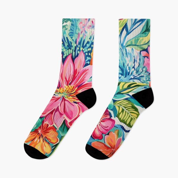 Item preview, vibrant colorful tropical pattern print designed and sold by dcrc.
