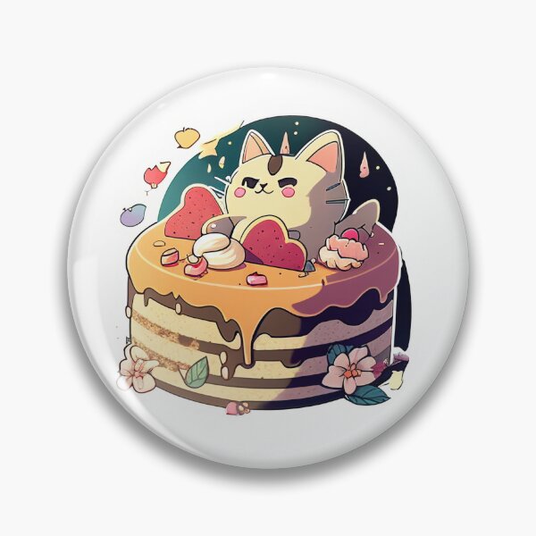Item preview, Cute Cat Love Cake designed and sold by LilyWhiteSu.