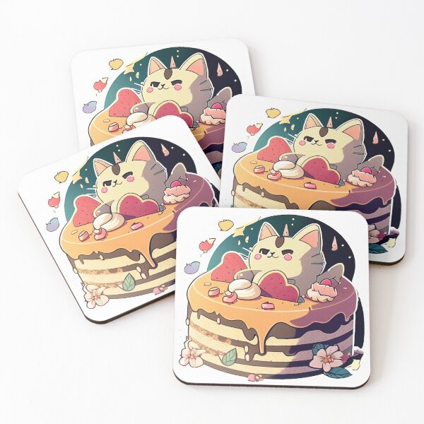 Item preview, Cute Cat Love Cake designed and sold by LilyWhiteSu.