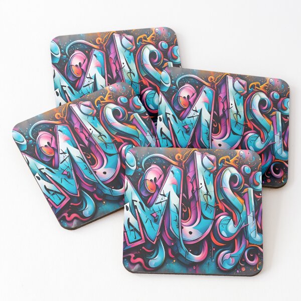 Item preview, Colorful Graffiti Music Notes designed and sold by DisneyKrayzie.