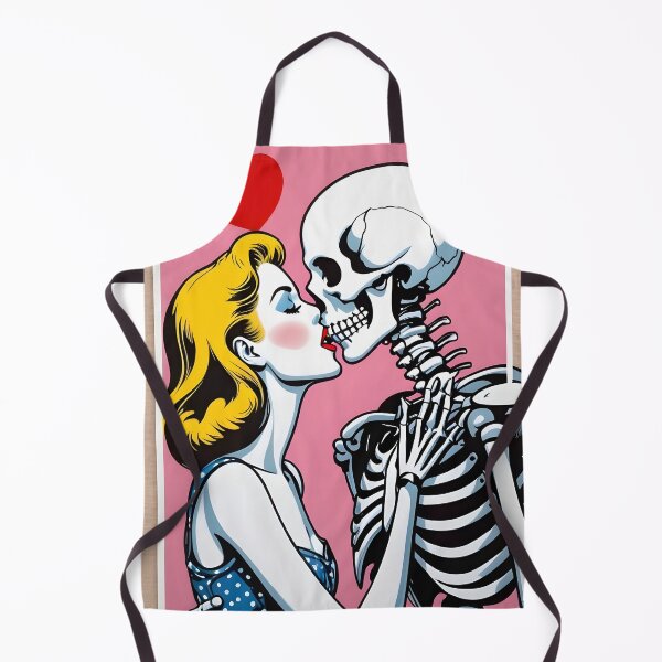 Item preview, Funny Retro skeleton kiss woman valentine comic designed and sold by ratchawoot.