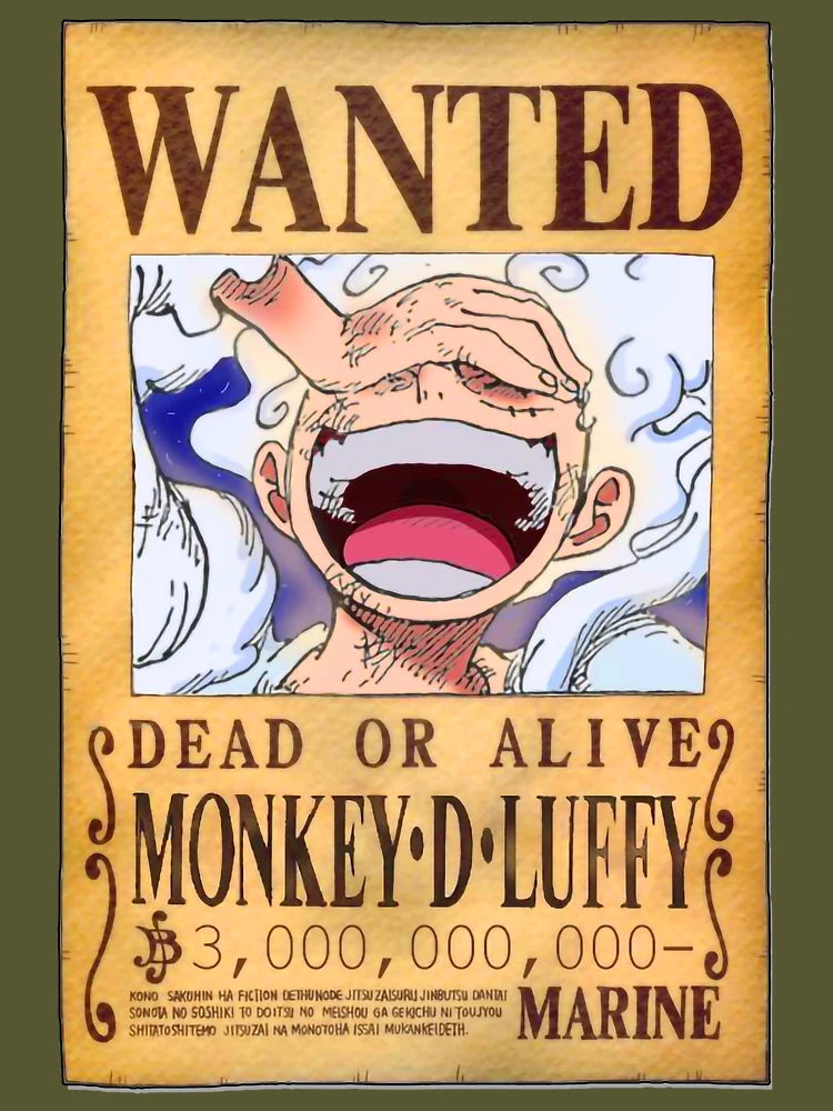 Luffy nika new one piece bounty poster, an art print by rizki