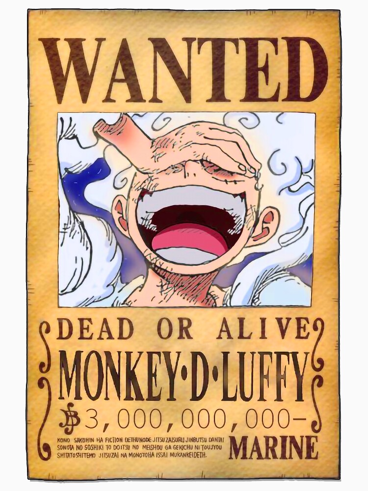 Luffy Nika Wanted Poster - 3 billion beri - One Piece Wanted Poster |  Pullover Hoodie