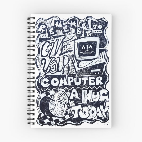 Item preview, remember to give your computer a hug today in B&W designed and sold by teomodo.