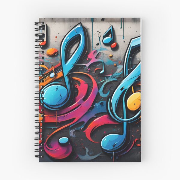 Item preview, Colorful Graffiti Music Notes designed and sold by DisneyKrayzie.