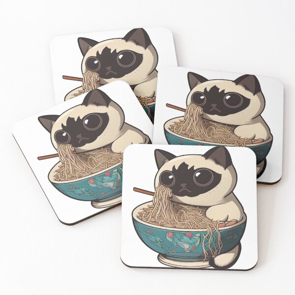 Item preview, Cute Ramen Cat Nom designed and sold by LilyWhiteSu.