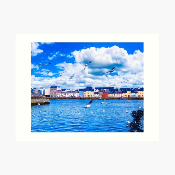 Looking Across Galway Harbor Art Print