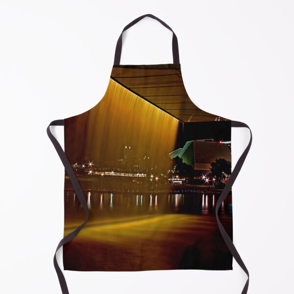 Item preview, Fountain from the Adelaide Oval Bridge at night designed and sold by Cars around Adelaide.