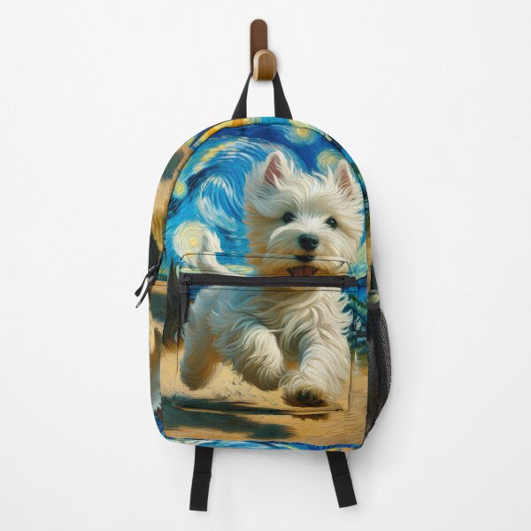 Item preview, Happy Westie - West Highland Terrier in Vincent Van Gogh Style designed and sold by Star-Fragment.