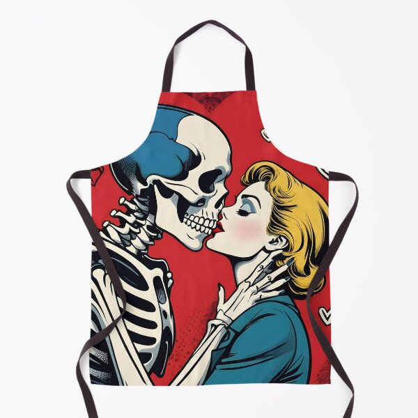 Item preview, Funny Retro skeleton kiss woman valentine comic designed and sold by ratchawoot.