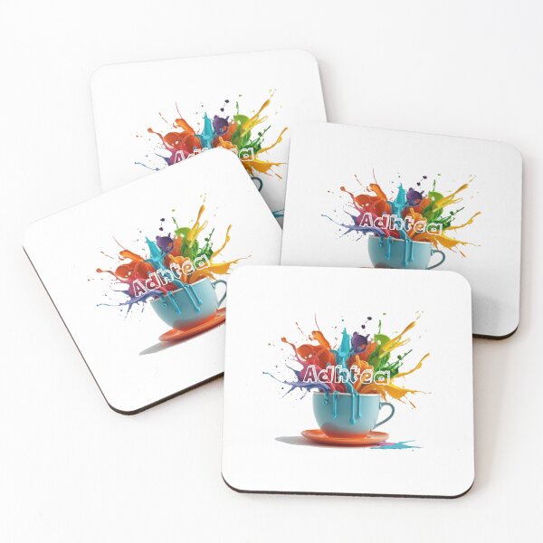 Item preview, ADHD tea bright colourful neurodivergent design.  Tea makes everything alright?  A bright colorful design to lighten our anxiety filled lives designed and sold by Haiii-Designs.