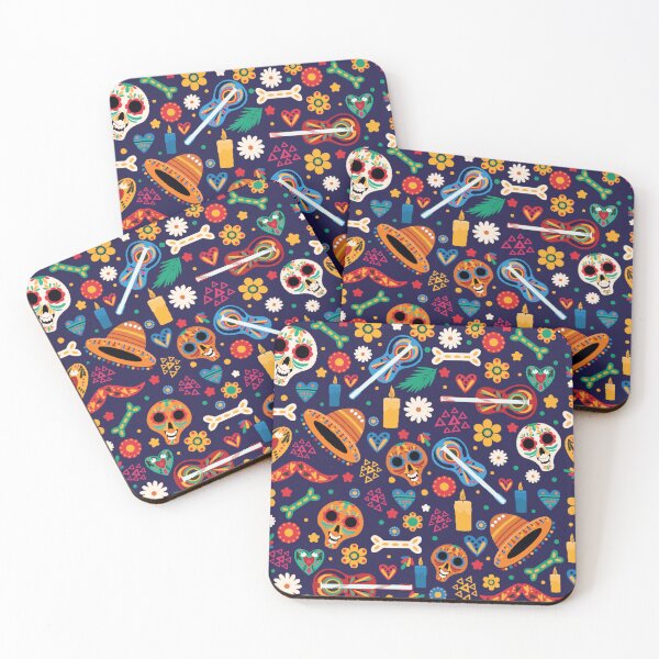 Item preview, Dia de muertos pattern in flat design designed and sold by AS-Graphics.