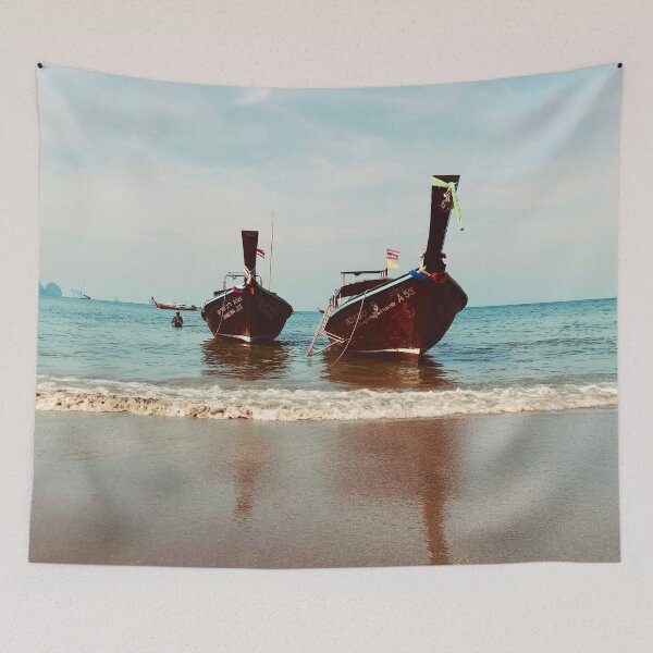 Item preview, Waiting Long Tail Boats designed and sold by LuizaK.