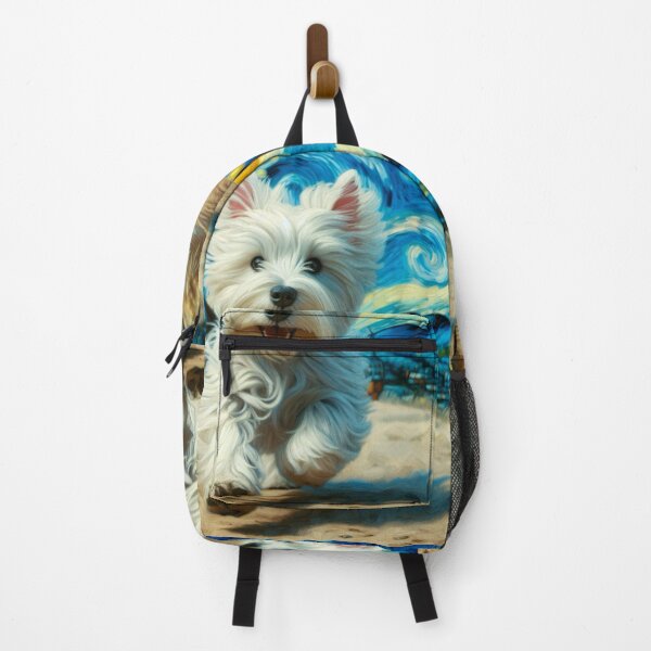 Item preview, Excited Westie - West Highland Terrier in Vincent Van Gogh Style designed and sold by Star-Fragment.
