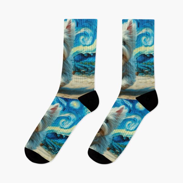 Item preview, Excited Westie - West Highland Terrier in Vincent Van Gogh Style  designed and sold by Star-Fragment.