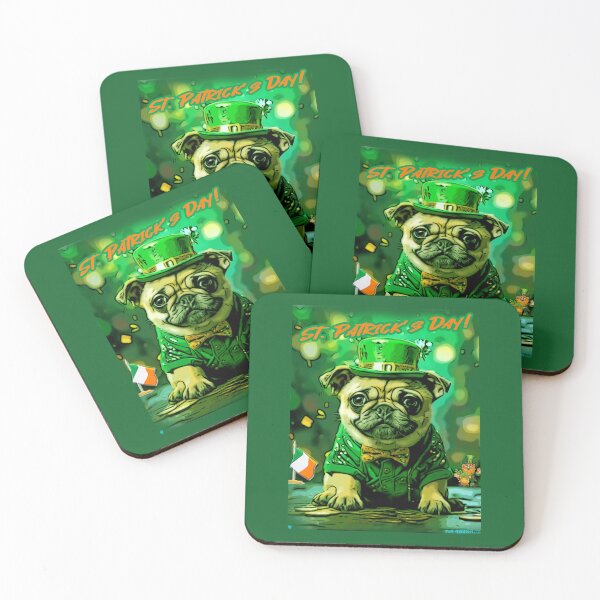 Item preview, Pug HAPPY HOLIDAYS 140 ST. PATRICKS DAY  designed and sold by RedBluffTraders.