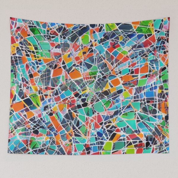 Item preview, Abstract Colorful Stained Glass Pattern designed and sold by calibrit.
