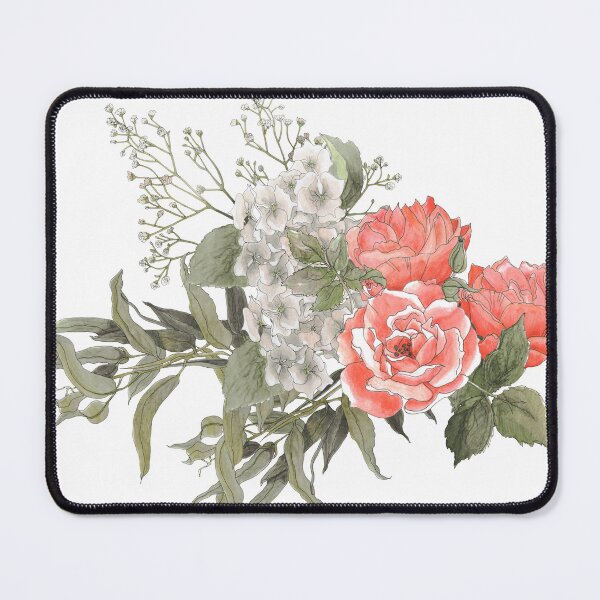 Item preview, The Master Gardener (White) #FloralPattern #Vintage #HandDrawn #CoralPink designed and sold by ANTHROPOLESLEY.