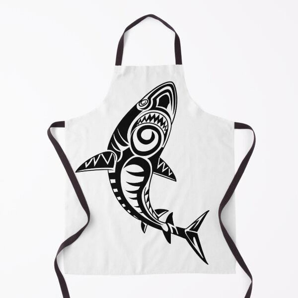 Item preview, Samoan Maori great shark tattoo. Black and white. by Mill2023 designed and sold by Mill2023.