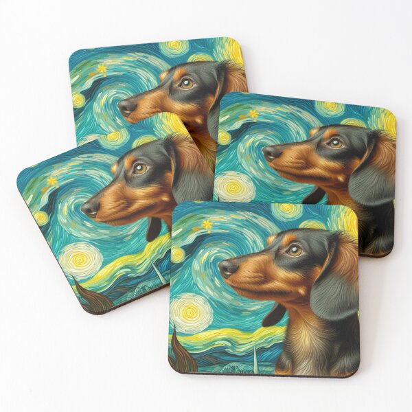 Item preview, Starry Night Doxie - Dachshund in Vincent Van Gogh Style  designed and sold by Star-Fragment.