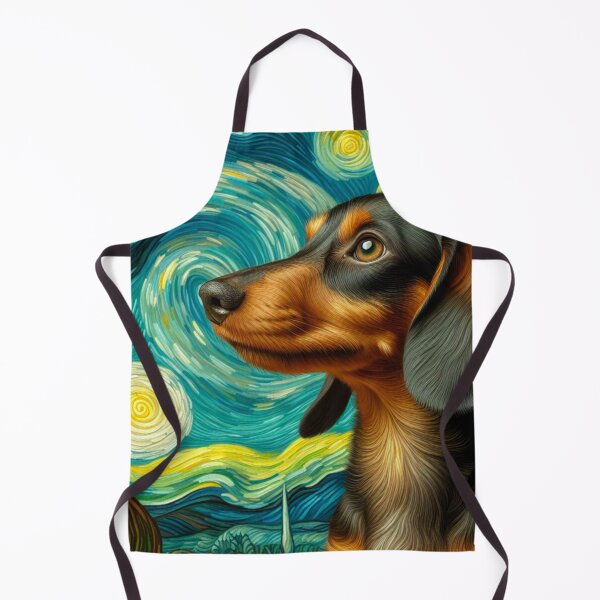 Item preview, Starry Night Doxie - Dachshund in Vincent Van Gogh Style designed and sold by Star-Fragment.