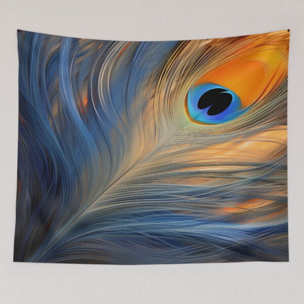 Item preview, colorful peacock feather print designed and sold by dcrc.