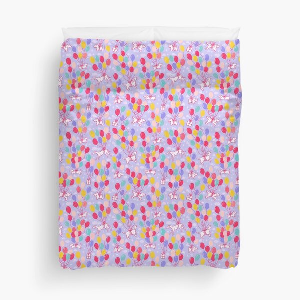 Pup Pup and Away! | Pattern | Multi Purple Duvet Cover