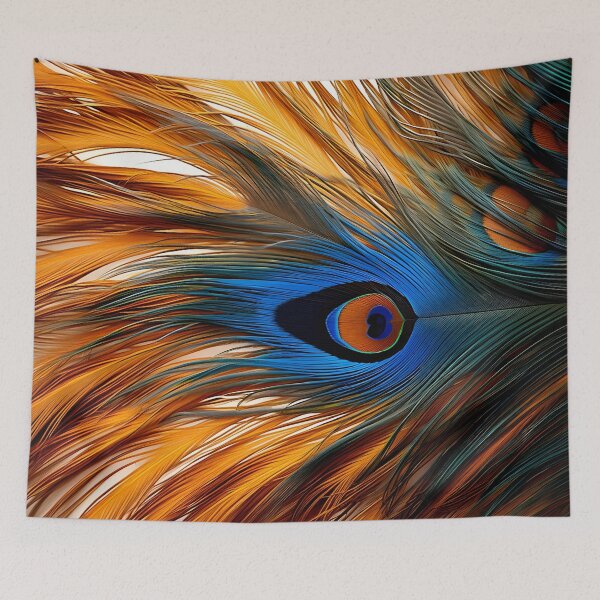 Item preview, colorful peacock feather print designed and sold by dcrc.