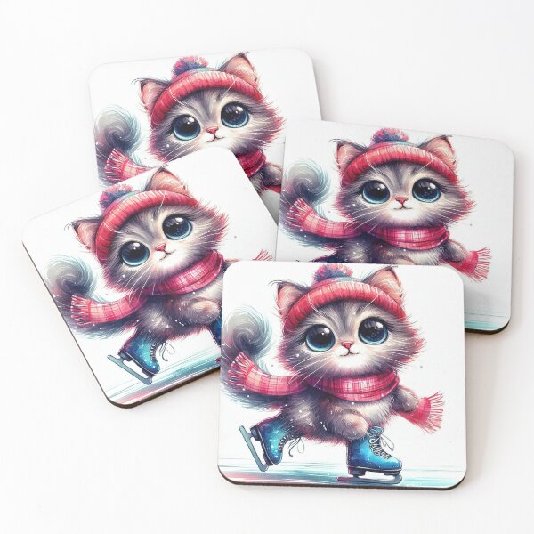 Item preview, Cat Ice Skating designed and sold by VANWANSHOP.