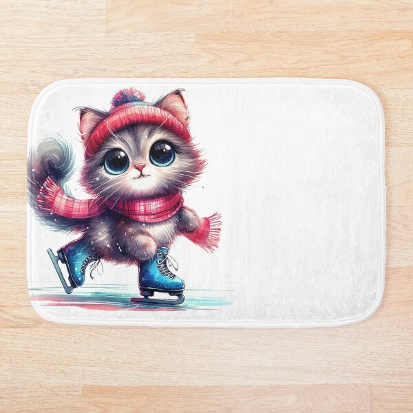 Item preview, Cat Ice Skating designed and sold by VANWANSHOP.