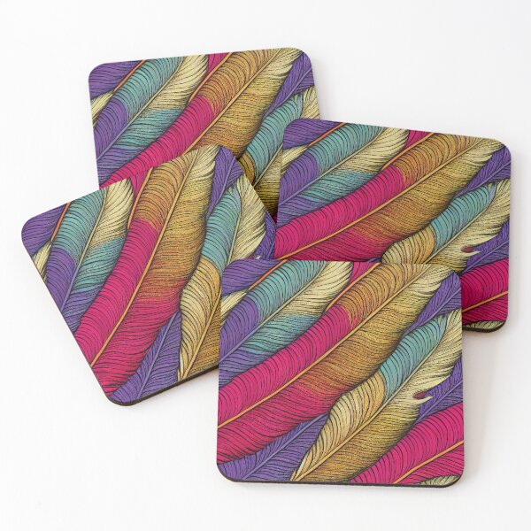 Item preview, Vibrant Tropical Feather Pattern designed and sold by Varadar.