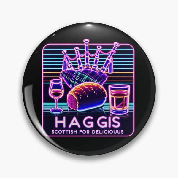 Item preview, Neon Haggis Delight Fashion Tee - Funny Scottish Foodie Design Scottish Haggis Fun Gift designed and sold by MAPDDesigns.