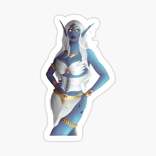Vista previa del artículo con la obra «Reina Azshara WoW World of Warcraft», diseñado y vendido por bridolanart.