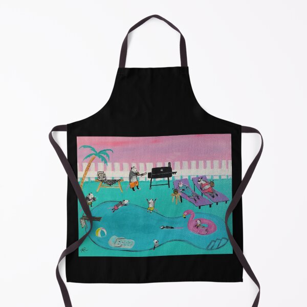 Item preview, Opossum Pool Party, Possum Painting designed and sold by Joyful Chaos Art.