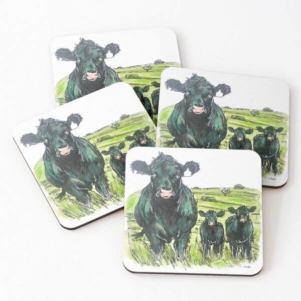 Item preview, Angus Cow and Calves designed and sold by TraceyMackieArt.
