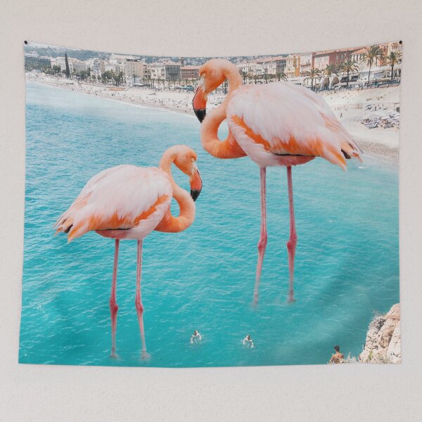 Item preview, Flamingo on The City Beach designed and sold by Vesuvik-Designs.