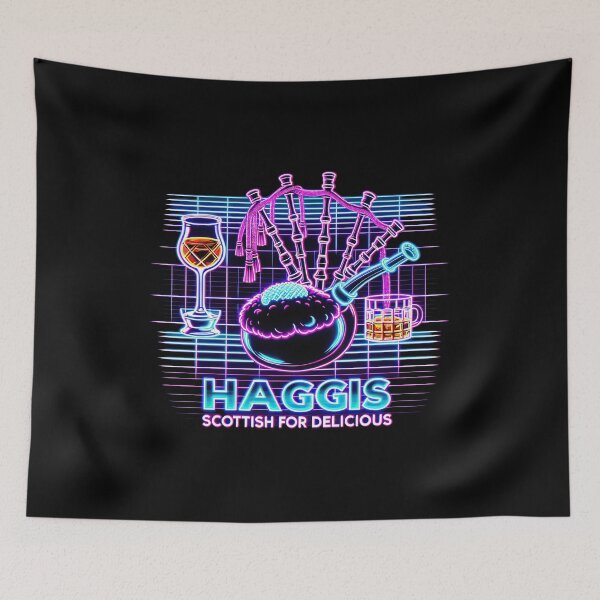 Item preview, Neon Haggis Delight Fashion Tee - Funny Scottish Foodie Design Scottish Haggis Fun Gift designed and sold by MAPDDesigns.